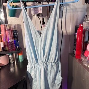 Light Blue Sleeveless Romper